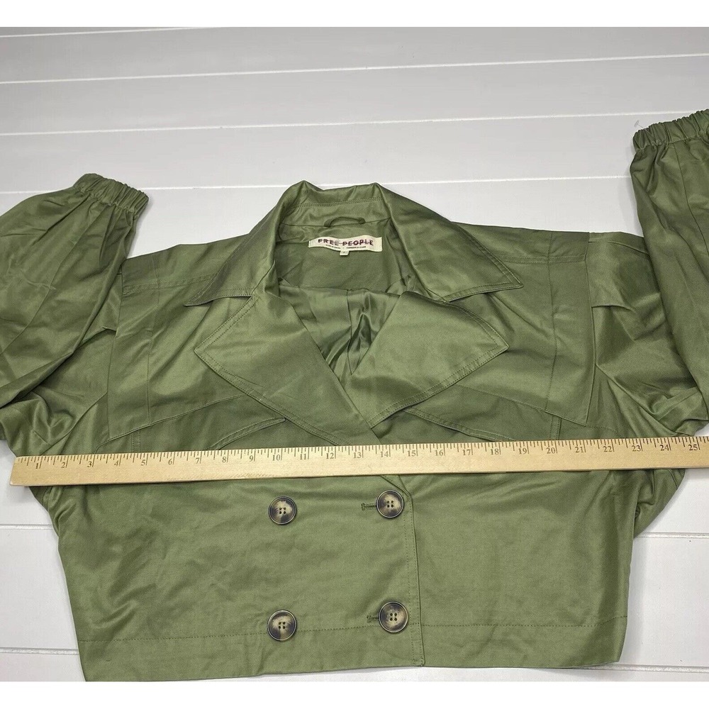 Free People Women's Looking Glass Trench Coat  Green Size S‎ - Picture 12 of 16